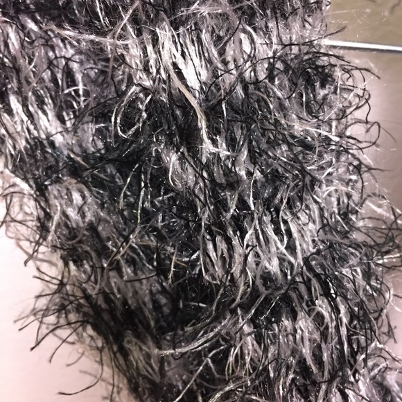 Fluffy Knit Scarf Convertible To Sleeveless Dress - Picture 5 of 8